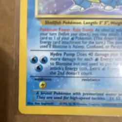 Pokemon Blastoise Base Set Holo Rare 2/102 - LP - 100 1999 English Wizards Card - Image 5