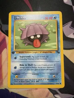 Pokemon TCG Shellder Fossil, 1st Edition Common Card 54/62 - Image 1