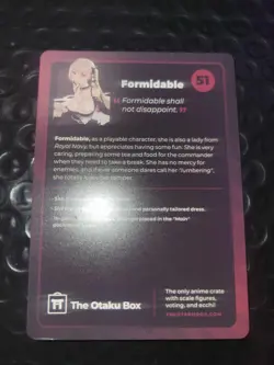 Otaku Box Limited Edition Collectible Card #51 Formidable - Image 2