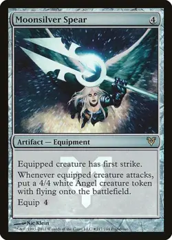 Moonsilver Spear - Foil Prerelease Promo Avacyn Restored LP MTG - Image 1