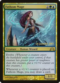 Fathom Mage - Foil Prerelease Promo Gatecrash LP MTG - Image 1