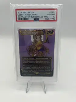 MTG Final Fantasy Celes Rune Knight Borderless Foil PSA 10 - Image 1
