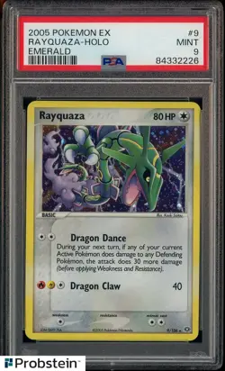 2005 Pokemon Ex Emerald #9 Rayquaza Holo PSA 9 MINT - Image 1