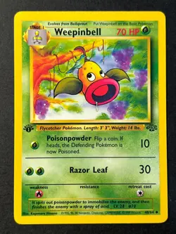Weepinbell 48/64 1st Edition Jungle - WOTC Pokemon Card B LP - Image 1