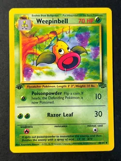 Weepinbell 48/64 1st Edition Jungle - WOTC Pokemon Card LP - Image 1