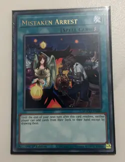 YUGIOH 1st Ed MAGO-EN080 RARE MISTAKEN ARREST - Image 1