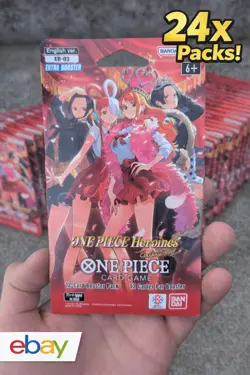 ONE PIECE Card Game EB-03 Heroines Sleeved Booster Pack LOT of 24 - New & Sealed - Image 1