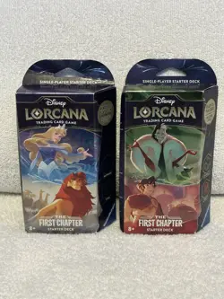 Disney Lorcana- The First Chapter Starter Decks (Set of 2) NEW/ SEALED/ UNOPENED - Image 1