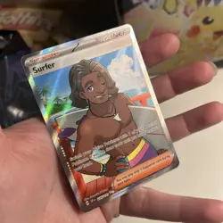 Pokemon TCG Card Surfer 235/191 Surging Sparks Ultra Rare Full Art Trainer - NM - Image 3