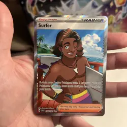 Pokemon TCG Card Surfer 235/191 Surging Sparks Ultra Rare Full Art Trainer - NM - Image 4