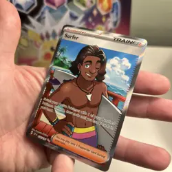 Pokemon TCG Card Surfer 235/191 Surging Sparks Ultra Rare Full Art Trainer - NM - Image 5