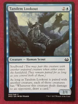Magic The Gathering MODERN MASTERS 2017 MM3 TANDEM LOOKOUT blue card MTG - Image 1