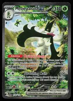 Meowscarada ex 256/193 Special Illustration Rare Paldea Evolved Pokemon Card - Image 1