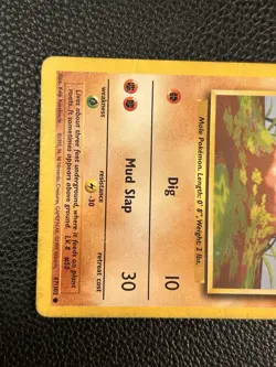 Pokemon Card Diglett 47/102 Base Set Error Fighting Symbol Misprint LP - Image 3