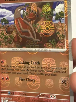 Pokemon TCG Heatmor Master Ball Reverse Holo 019/086 White Flare English Card - Image 3