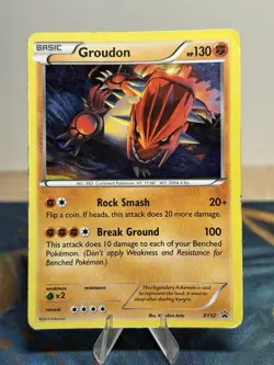 Groudon XY52 XY Black Star Promo Cosmos Holo Pokemon TCG Card HP - Image 1
