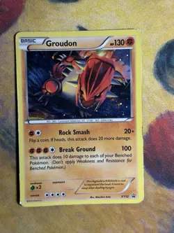 Groudon XY52 XY Black Star Promo Cosmos Holo Pokemon TCG Card HP - Image 2