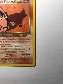 Dark Magcargo 18/105 - Neo Destiny Non Rare Pokemon Card - Played Condition - Image 3