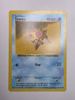 Pokemon Card - Staryu - 065/102 - Base Set - (Shadowless) - LP - Image 1