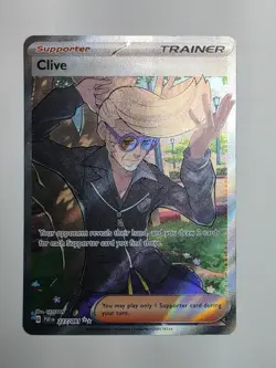 Pokemon Card - Clive Holo - 227/091 - Ultra Rare - Paldean Fates - LP - Image 1