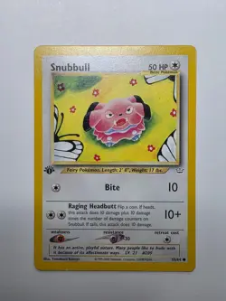 Pokemon Card - Snubbull - 55/64 - Neo Revelation - 1st Edition - LP - Image 1