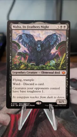 Maha, Its Feathers Night - Bloomburrow NM Magic: The Gathering Card, Regular - Image 1