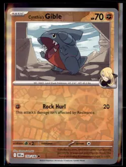 Pokemon Cynthia's Gible 102/182 Destined Rivals Reverse Holo 5 Card Lot - Image 1