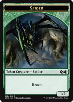 MTG 10 Spider Token, NM-Mint, English Ultimate Masters - Image 1