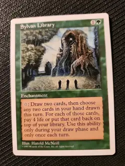 MTG Sylvan Library Fifth Edition - Regular Rare - NM & Never Played - Image 1