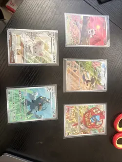 Pokemon Card Lot 5 English IR AR Riolu promo wooper golurl cinccino larvesta - Image 1