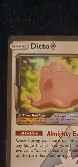 Ditto Prism Star Prism Rare SM - Lost Thunder 154/214 Mint Holodex Pokemon - Image 3
