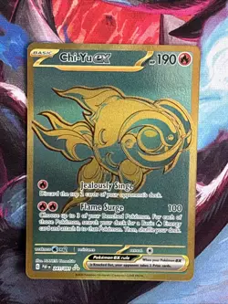 🔥Pokemon Chi-Yu ex 241/091 Holo Gold Hyper Rare Art Paldean Fates NM🔥 - Image 1