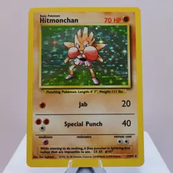 Pokemon TCG - Hitmonchan 7/102 Base Set Holo Rare WOTC 1999 - NM - Image 2