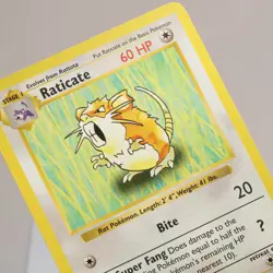 Pokemon TCG - Raticate 40/102 Base Set Uncommon Shadowless WOTC 1999 - NM - Image 1