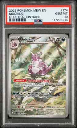 2023 POKEMON MEW EN-151 ILLUSTRATION RARE #174 NIDOKING PSA 10 - Image 1