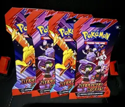 (4) Pokemon Destined Rivals Heavy Sleeved Booster Factory Sealed 🔥 - Image 1