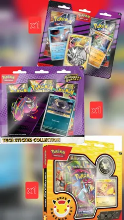 Pokemon Ascended Heroes Sticker C & 2 Pack Blister & Pokemon Day Collection - Image 1