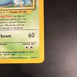 Pokemon TCG Venusaur 15/102 Base Set Holo Rare Stage 2 100 HP 1999 WOTC English - Image 5