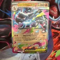 2025 Pokemon Phantasmal Flames Mega Charizard X ex 13/94 - Image 1