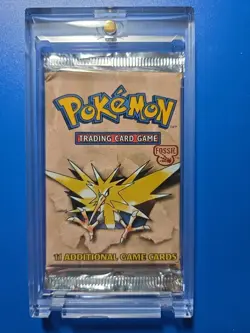 Pokemon Fossil Unopened Booster Pack - 20.78 grams - Zapdos art - Includes Case 742818060714 - Image 1