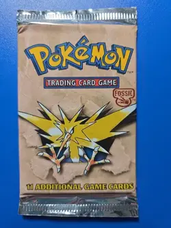 Pokemon Fossil Unopened Booster Pack - 20.78 grams - Zapdos art - Includes Case 742818060714 - Image 3