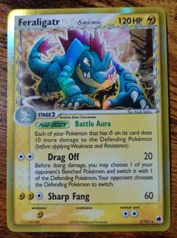 Feraligatr 2/101 Holo EX Dragon Frontiers Delta Species Pokemon Card VLP-LP - Image 1