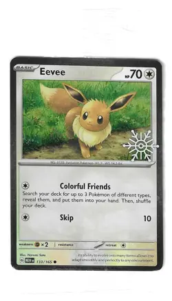 Eevee 133/165 Sealed & Stamped Promo Holiday Calendar Pokemon Card TCG NM - Image 1