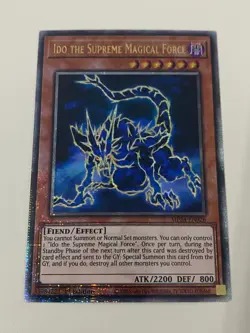 Yuigoh - Ido the Supreme Magical Force x 3 1st Edition QCR NM - Free Holo Card - Image 2