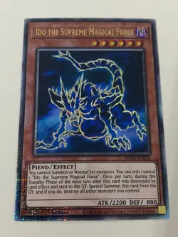 Yuigoh - Ido the Supreme Magical Force x 3 1st Edition QCR NM - Free Holo Card - Image 4
