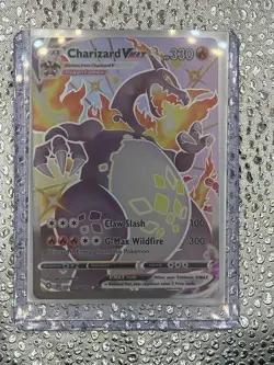 Pokemon TCG Charizard VMAX Holo Ultra Rare Card Shining Fates SV107/SV122 - Image 1