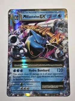 Mega M Blastoise EX 22/108 Pokemon Evolutions Holo Ultra Rare Card 2016 - Image 1