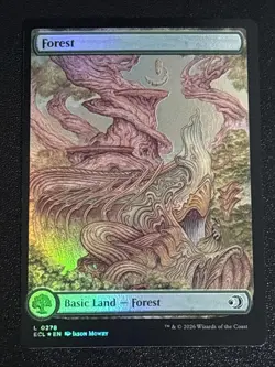 MTG Lorwyn Eclipsed Forest Full Art Foil 0278 NM - Image 1