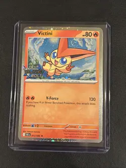 [SWIRL] Victini Black Bolt Stamped 012/086 Cosmos Holo Black Bolt Pokemon NM - Image 1