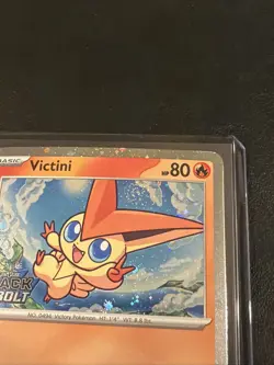 [SWIRL] Victini Black Bolt Stamped 012/086 Cosmos Holo Black Bolt Pokemon NM - Image 4